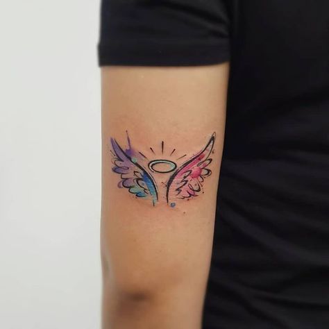 Papa Memorial, Tattoo Grandma, D N Angel, Watercolor Tattoo Ideas, Grandma Tattoos, Vancouver Tattoo, Tattoo Catalog, Watercolor Tattoos, Feather Tattoo