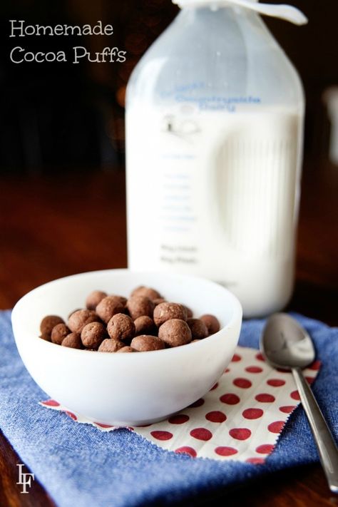 Homemade Cocoa Puffs Recipe {grain free and paleo, gluten free, and regular recipes} Paleo Cereal, Homemade Cocoa, Homemade Cereal, Chocolate Cereal, Gf Breakfast, Cocoa Puffs, Puff Recipe, Grain Free Recipes, Paleo Breakfast