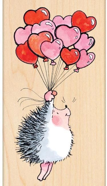 Hedgehog Illustration, Hedgehog Art, Cute Hedgehog, Happy Paintings, Penny Black, Summer Gift, Chic Vintage, Watercolor Cards, Whimsical Art