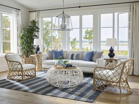 Beach House Living Room, Apartment Decoration, Coastal Living Rooms, Beach House Interior, Coastal Living Room, Universal Furniture, Coastal Living, Beach House Decor, Decoration Design