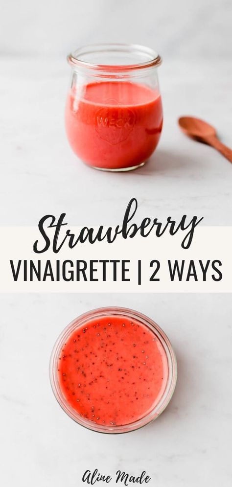 Strawberry Vinegarette, Amazing Dips, Strawberry Salad Dressing, Vinaigrette Dressing Recipe, Strawberry Vinaigrette, Creamy Salad Dressing, Poppyseed Dressing, Recipe Salad, Salad Dressing Recipes Homemade