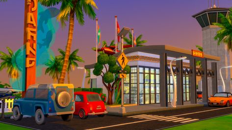 Sims 4 Airport, Tropical Desert, Sims 4 House, Sims 4 Expansions, Private Jets, Sims Hair, Sims 4 Build, Sims 4 Game, Sims 4 Houses