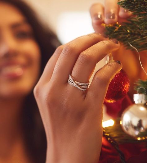 CaratLane Jewellery on Instagram: “When it comes to decorating the Christmas tree, we think the more, the merrier (of course, with a ton of sparkles) 🥳🎄 The Trio Overlapped…” Caratlane Jewellery, Minimal Jewelry Design, Couple Ring Design, Black Beads Mangalsutra Design, Gold Mangalsutra Designs, Accesories Jewelry, Bracelet Diamond, Accessories Silver, Gold Rings Fashion