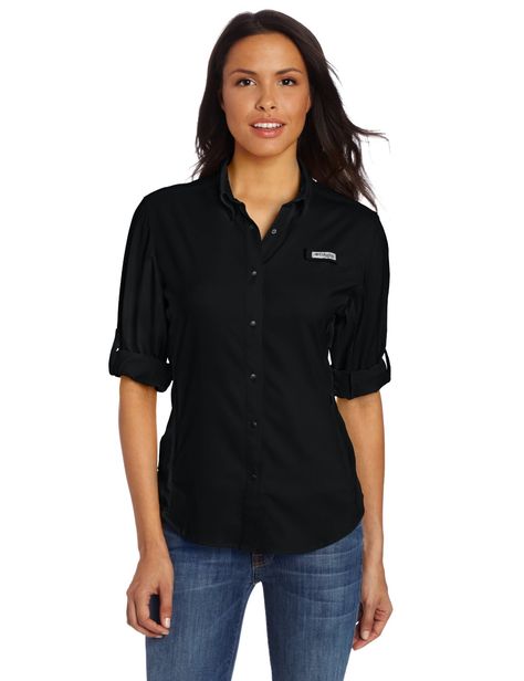 Long Sleeve Black Shirt, Fishing Clothing, Columbia Shirt, Travel Kit, Fishing Outfits, Columbia Sportswear, Shirt Button, Sportswear Women, Fishing Shirts