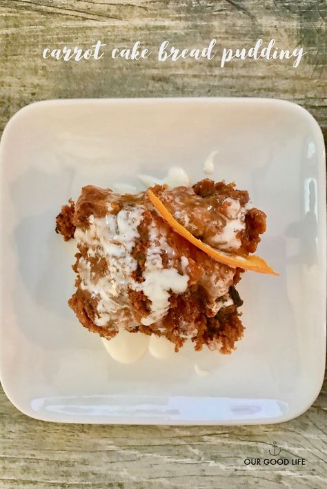 carrot cake bread pudding Carrot Cake Bread Pudding, Cake Bread Pudding, Apple Bread Pudding Recipe, Bread Pudding Dessert, Carrot Cake Bread, Pudding Desserts Recipes, Bread Pudding With Apples, Diy Dessert, Homemade Pudding