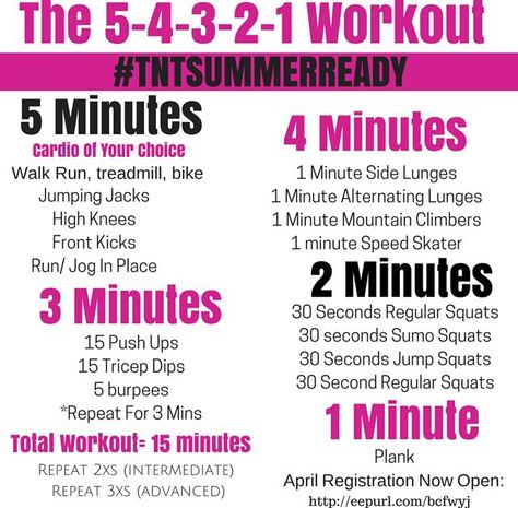 5 4 3 2 1 workout Jogging In Place, Full Body Hiit Workout, Boot Camp Workout, Workout For Women, Circuit Workout, At Home Workout Plan, Crossfit Workouts, Effective Workouts, Total Body Workout