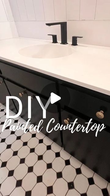 Rita Stapleton | DIY and Home on Instagram: "Did you know that painting your bathroom sink is possible, affordable, and lasts for years!

I’ve used DWIL Tub & Tile Paint on my kitchen sink and the results were incredible.  So, when it was time to tackle my outdated bathroom vanity, I knew I wanted to partner with @dwilpaint on this transformation

DWIL stands for ‘Do What I Love,’ and that’s exactly what this paint lets you do—update your space on a budget and enjoy doing it

This water-based, two-part acrylic paint is self-leveling, scratch-resistant, waterproof, and has a low odor, making it perfect for all those  indoor projects where ventilation can be an issue. 

With DWIL, you can completely transform not only vanities but also sinks, tubs, shower tiles, and countertops.  And, they h Vinyl Wrap Bathroom Sink, Painting Vanity Bathroom, Bathroom Counter Paint, Paint Bathroom Sink, Redo Countertops, Painting Sink, Townhouse Updates, Fire Honey, Paint Sink