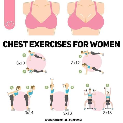 If you’re thinking plastic surgery is the only solution to lift and tone your chest, you’re wrong.😉 Add these chest exercises to your… Chest Exercises For Women, Upper Body Workout Routine, Chest Workout Women, Chest Workout At Home, Motivasi Diet, Latihan Dada, Chest Exercises, Exercises For Women, Breast Workout