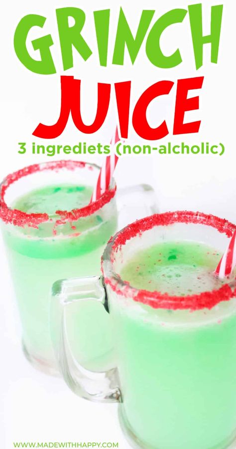 Easy Grinch Punch Recipe with Only 3 Ingredients Grinch Punch Board, Kid Friendly Grinch Punch, Grinch Punch Recipe For Kids, Grinch Margarita, Grinch Juice, Grinch Punch Recipe, Punch Recipes For Kids, Grinch Punch, Fun Straws