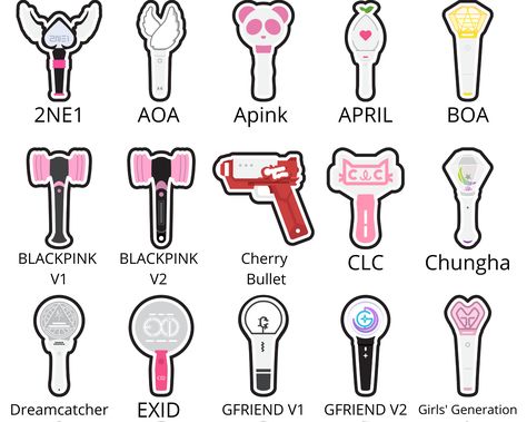 Cute Lightstick, K Pop Lightstick, Kpop Lightsticks, Pop Stickers, Film Making, Easy Diy Gifts, Printable Vinyl, Girls Generation, Pop Group