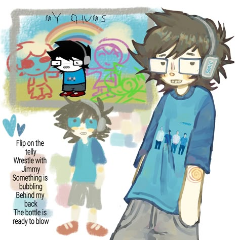 Dave Homestuck Fanart, Gamzee Homestuck Fanart, Clowndots Homestuck, Homestuck Paper Dolls, Homestuck Crochet, Johndave Homestuck, John Egbert Pfp, John Egbert Fanart, Homestuck Trickster