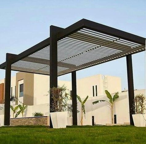 Car Porch Design, Iron Pergola, Modern Gazebo, Pool Shade, House Outer Design, Rooftop Terrace Design, Carport Designs, Modern Pergola, Modern Backyard