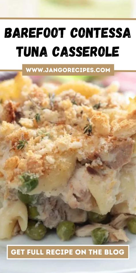 Tuna casserole is a very popular dish, and it’s easy to whip up. It has a creamy texture and a delicious flavor, so you can serve it as a side dish or a main course. #BarefootContessaTunaCasseroleRecipe #Recipe Tuna Pasta Casserole, Fish Casserole Recipes, Tuna Dinner Recipes, Canned Fish Recipes, Easy Tuna Recipes, Best Tuna Casserole, Fish Casserole, Tuna Dinners, Tuna Fish Recipes