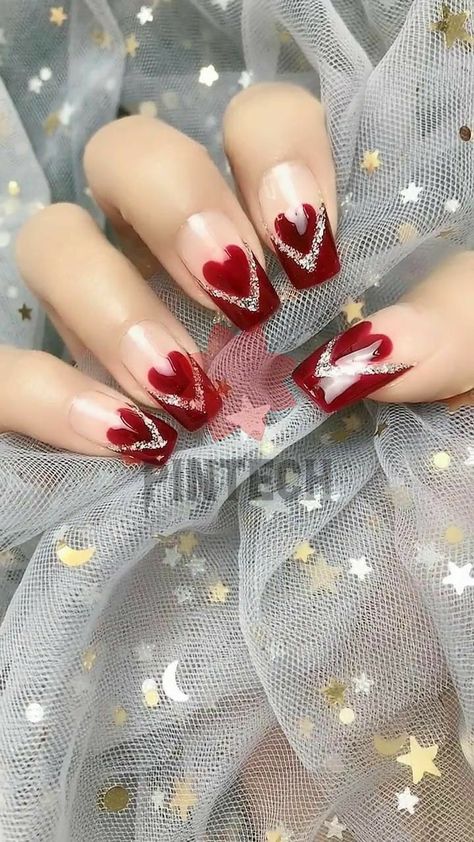 Valentines Nail Art Designs, Valentine Nail Art, Beauty Boost, Heart Nail, Fancy Nails Designs, Nail Designs Valentines, Nice Nails, Nail Art Designs Videos, Nail Art Wedding