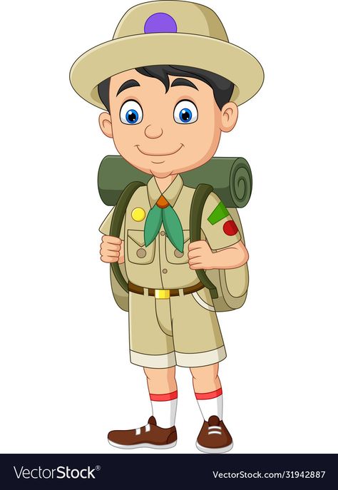 Scout Illustration, Scout Salute, Camping Cartoon, Billy Brown, Adventure Cartoon, Forest Cartoon, Teacher Cartoon, Student Cartoon, Religious Crafts