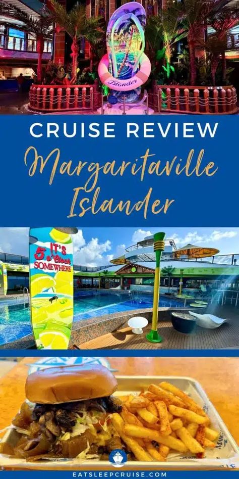 Our Honest Margaritaville at Sea Islander Review  Find out what it is really like onboard Margaritaville at Sea Islander with our first-hand review of this "new" cruise ship. Margaritaville At Sea Islander, Margaritaville At Sea Cruise, Margaritaville Cruise, Lunch Items, Viking Cruises, Royal Caribbean International, Cruise Excursions, Msc Cruises, Carnival Cruise Line