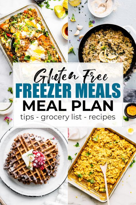 Gluten Free Freezer Meals, Cotter Crunch, Gluten Free Meal Plan, Freezable Meals, Inflammatory Recipes, Grocery Shopping List, Gluten Free Buns, Recipes Gluten Free, Freezer Meal Prep