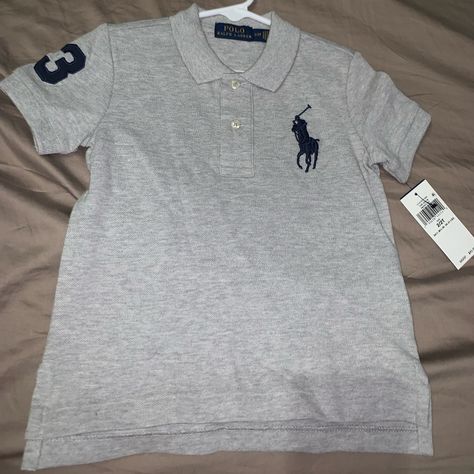 Brand New Thrift Ideas, Ralph Lauren Rugby Shirt, Extra Clothes, Polo Ralph Lauren Kids, Grey Polo Shirt, Polo Shirt Colors, Green Polo Shirts, Lauren Gray, Polo Ralph Lauren Shorts