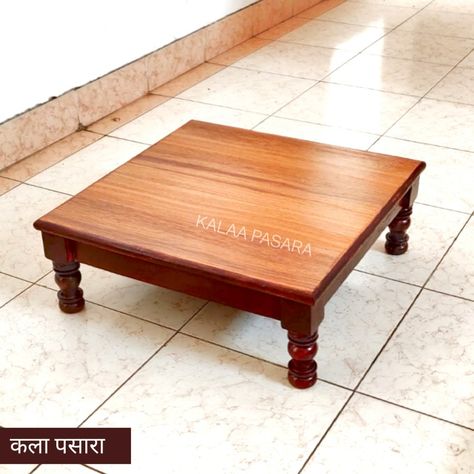 Chaurang Design Wooden, Pooja Peeta Wooden, Pooja Table, Wooden Temple For Home, Paper Tear, Pooja Decor, Rustic Log Furniture, Indian Living Room, Tv Unit Furniture Design