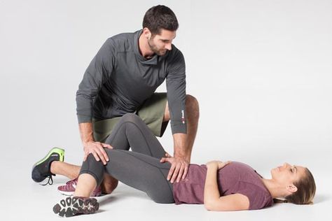 Wish you had better flexibility? Well, grab your fit bud and get to doing these partner stretches from trainer Shay … Partner Stretching, Yoga Couples, Chair Stretches, Piriformis Syndrome Exercises, Pnf Stretching, Partner Stretches, Couples Workout, Couple Yoga, Thai Yoga Massage