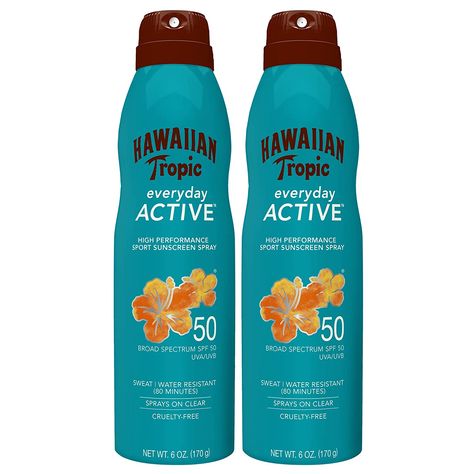 Hawaiian Tropic Sunscreen, Spray Sunscreen, Tanning Sunscreen, Sunscreen Spray, Hawaiian Tropic, Body Sunscreen, Sunscreen Spf 50, Cosmetic Skin Care, Broad Spectrum Sunscreen