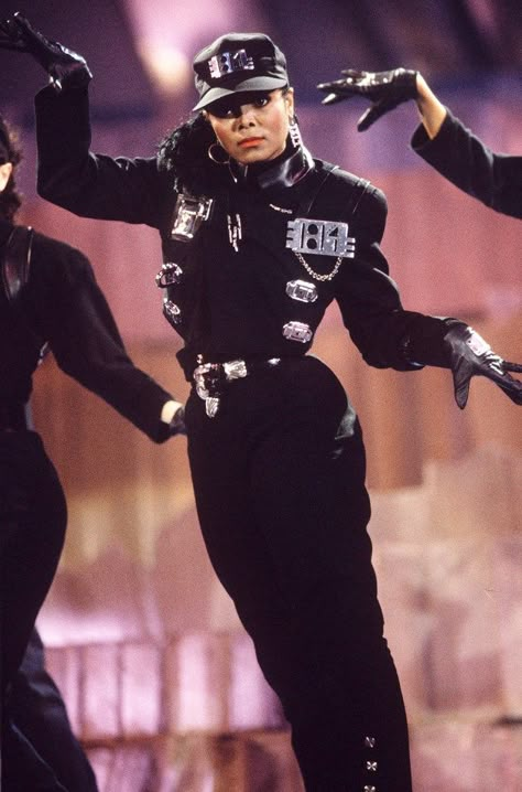 Crazy Janet Jackson Outfits: Photos Of Her Wildest Looks – Hollywood Life Janet Jackson Rhythm Nation Costume, Janet Jackson Costume, Maiden Archetype, Janet Jackson 90s, Janet Jackson Videos, Janet Jackson Rhythm Nation, Rhythm Nation, Miss Jackson, Ms Jackson