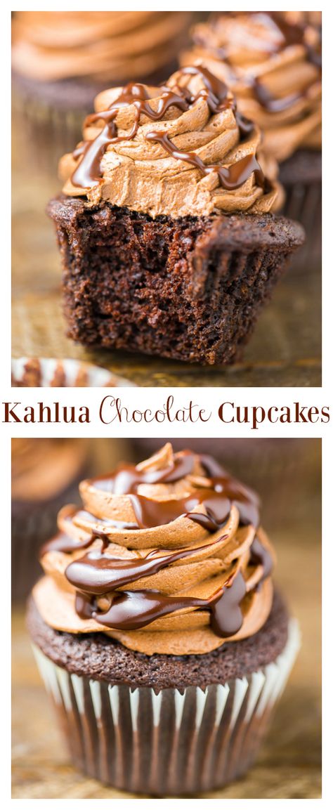 Kahlua Cupcakes, Natasha Kitchen, Boozy Cupcakes, Coconut Dessert, Boozy Desserts, Brownie Desserts, Oreo Dessert, Sweet Food, Baking Cupcakes