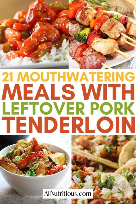 Don’t waste your leftovers! Here are some delicious dinner ideas to use up leftover pork. Find delicious and easy recipes that you can add to your meal plan. Leftover Pork Tenderloin Recipes, Leftover Pork Roast Recipes, Leftover Pork Loin Recipes, Leftover Pork Recipes, Leftover Pork Tenderloin, Leftover Pork Chops, Leftover Pork Roast, Recipes Using Pork, Smoked Pork Tenderloin