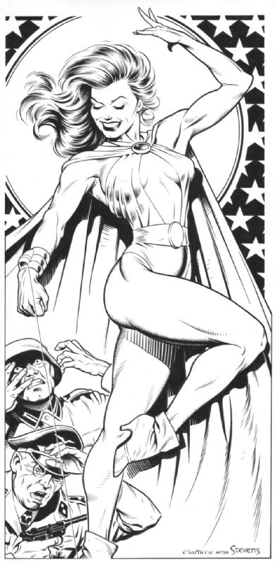 Martin, Gary and Dave Stevens - Phantom Lady Who's Who Recreation Comic Art Phantom Lady, Dave Stevens, Dave Mckean, Bd Comics, Retro Comic, Comic Book Artists, Comic Illustration, Fantastic Art, Comic Artist