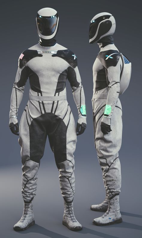 ArtStation - SpaceX Space Suit Concept, Lucas Valle Drawing Suit, Futuristic Space Suit, Space Suit Design, Nasa Space Suit, Robot Drawing, Space Armor, Mode Cyberpunk, Suit Drawing, Space Concept