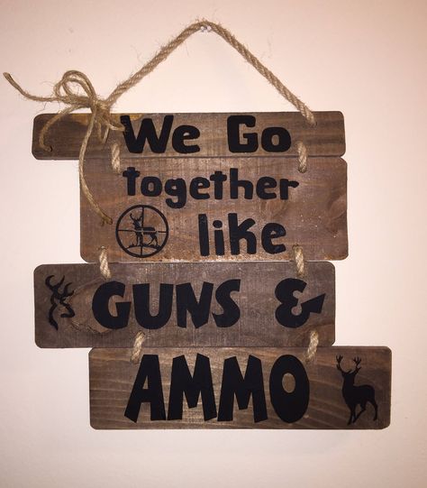 Diy Kitchen Signs, Rustic Hunting Decor, Kitchen Signs Funny, Hunting Man Cave, Hunting Crafts, Bullet Crafts, Hunting Signs, Funny Kitchen Signs, Hunting Diy