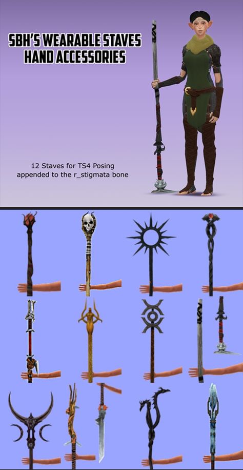 Sims 4 Cc Magic Staff, Sims 4 Wand Cc, Wooden Staff, Dragon Age 2, Hand Accessories, Sims 4 Cas, Ts4 Cc, Sims 4 Cc, Sims 4 Custom Content