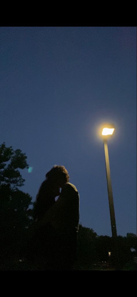 sky, night, couple, aesthetic, vibes, silhouette, street light Night Lovers Aesthetic, Cute Dark Couple Aesthetic, Couple Playground Night, Couple Photo Night Time, Couple In Park At Night, Couple Under Street Light, Midnight Walk Aesthetic Couple, Night Couple Pic, People Hugging Aesthetic