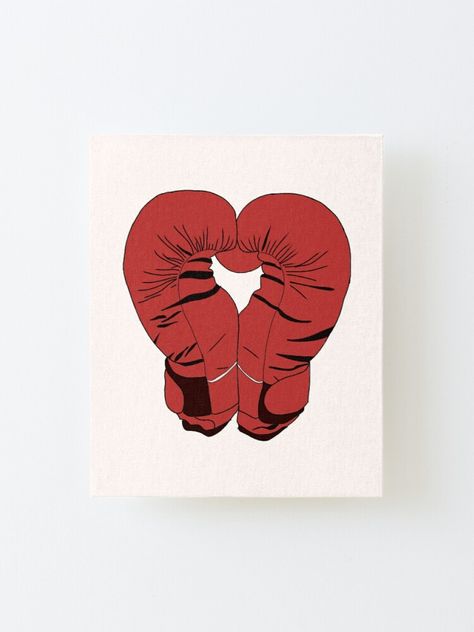 Boxing Tattoo, Boxing Tattoos, Boxing Gloves Art, Boxing Art, Red Boxing Gloves, Pretty Hand Tattoos, Boxing Posters, Tatuaje A Color, Heart Illustration