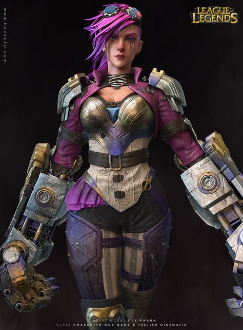 "Vi League of Legends_Posing 01" by Diep Duong Van Vi League Of Legends Cosplay, Legend Of Legends, League Of Legends Vi, Gloves Drawing, Rose Project, Vi Cosplay, Cosplay League Of Legends, Arcane Vi, 3d Reference