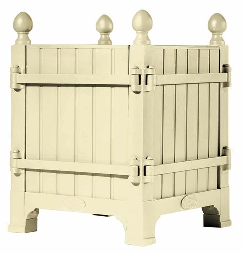 Versailles Citrus Planter Box in Ivoire or Old Ivory from Jardins du Roi Soleil. Classic French citrus planter available at Eye of the Day. Versailles Planter, Planter Garden, Square Planters, Tall Planters, Planter Box, Exotic Fruit, French Oak, Veggie Garden, Design Center