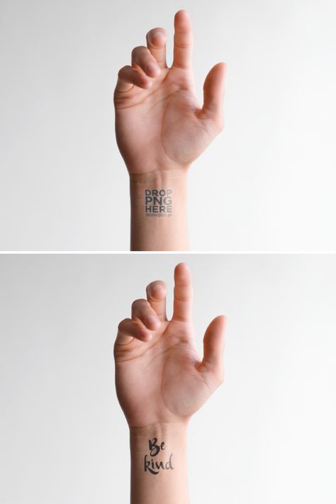 Mockup of a Hand Showing an Inner Wrist Tattoo Against a White Background Cat Ear Outline Tattoo, Tiny Cat Tattoo, Inner Wrist Tattoos, Cat Tattoo Simple, Font Examples, Ear Design, Tiny Cats, Cat Skull, Wrist Tattoo