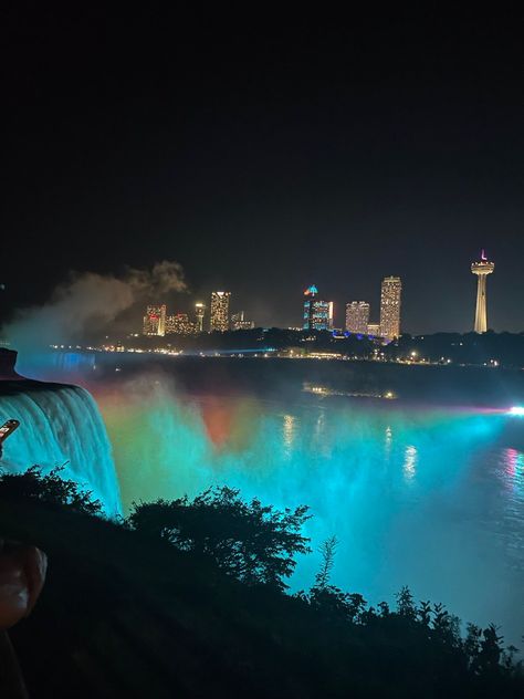 City at night aesthetic Niagara Falls Aesthetic, City At Night Aesthetic, Niagara Falls At Night, Falls Aesthetic, At Night Aesthetic, Thea Stilton, Islamic Wallpaper Iphone, Niagara Falls Canada, City At Night