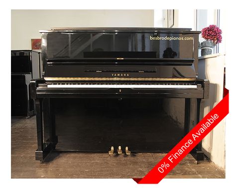 A 1986, Yamaha U1A upright piano with a black case and polyester finish at… Yamaha Piano Aesthetic, Renzo Piano New York Times, Yamaha Piano, Bosendorfer Grand Piano, Yamaha Grand Piano, Piano For Sale, Upright Piano, Black Case, Piano