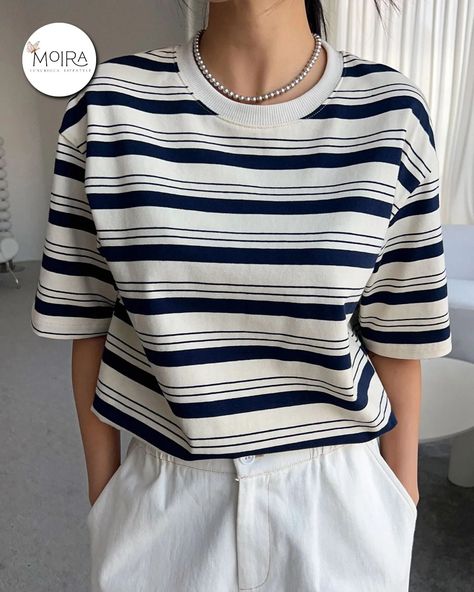 Striped T-Shirt Collection ☁ 👚 We are Delivery Island Wide Between 10-15 Working Days as Pre Order Basis. We Accept Bank Deposit ,Online Transfer,Half Payment Method .If you make a half payment to confirm the order, You can pay the remaining amount cash on delivery 💕 Island wide delevery 🚚 DM for orders 🛒 ☁ 𝗪𝗵𝗮𝘁𝘀𝗮𝗽𝗽 - 𝟬𝟳𝟱𝟯𝟭𝟭𝟴𝟰𝟲𝟲 (https://wa.me/message/G72GK6HJR7CBM1) 𝗙𝗮𝗰𝗲𝗯𝗼𝗼𝗸 - (https://www.facebook.com/moira.lk.shopping) 𝗜𝗻𝘀𝘁𝗮𝗴𝗿𝗮𝗺 - (https://instagram.com/moira.lk_) #moiralk #fashio... Vintage Striped Shirt, 2024 Outfits, Drop Shoulder Tee, Kids Sleepwear, Eating Healthy, Boho Women, Striped Tee, Knitting Designs, Stripe Print