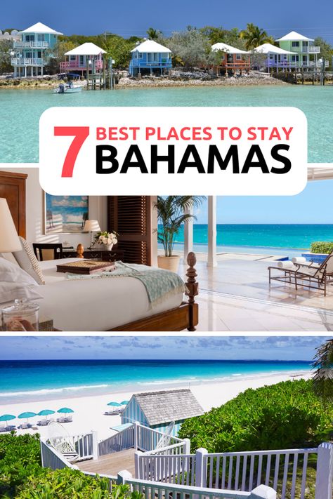 Best place to stay in Bahamas: Our 7 best hotels in Bahamas to choose for your perfect Bahamas Vacation. From the Exumas to the Abacos checkout our selection of the best Bahamas Luxury Resorts. Including the Dunmore on Harbour Island, The Cove Atlantis and the Staniel Cay Yacht Club at Staniel Cay and close to the famous Bahamas Pigs. Looking for Bahamas Accommodation or Bahamas where to stay? #BahamasVacation #Bahamas #ParadiseIsland #BahamasHotel #BahamasResort Bahamas Pigs, Bahamas Hotels, Bahamas Travel Guide, Bahamas Nassau, Island Caribbean, Bahamas Honeymoon, Bahamas Resorts, Eleuthera Bahamas, Exuma Bahamas