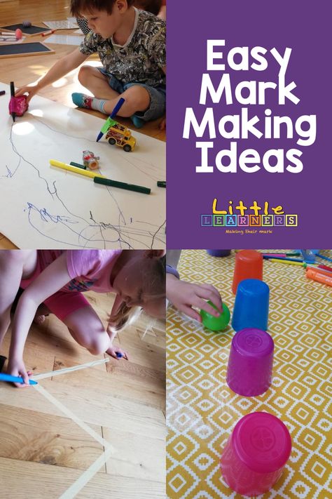 Mark making is the first step in a child’s journey to writing. The scribbles and marks will eventually become letters and numbers. At Little Learners we are all about learning through play and developing the skills needed to become confident writers. I thought I would write this little blog with a few fun and easy ideas that you can easily replicate at home. Ideas that are less messy and also use objects that you will have around the house Mark Making Provocation, Early Mark Making Activities, Mark Making Preschool, Mark Making Early Years Activities, Mark Making Ideas Eyfs, Eyfs Mark Making Activities, Crafts With Plastic Cups, Mark Making Area Eyfs, Eyfs Mark Making