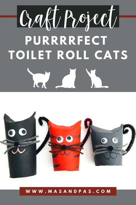 Crafts using toilet paper rolls are so much fun, there are a million different ways you can use these rolls in your craft projects. Your kids will love making these cute and adorable kitty cats! #catcrafts #craftsforkids #kidscraftideas #easycraftideas #creativekids Cat Toilet Roll Craft, Cat Toilet Paper Roll Craft, Toilet Paper Roll Cat, Junk Modelling, Toilet Roll Craft, Toilet Paper Tube, Toilet Paper Crafts, Toilet Paper Roll Crafts, Paper Roll Crafts