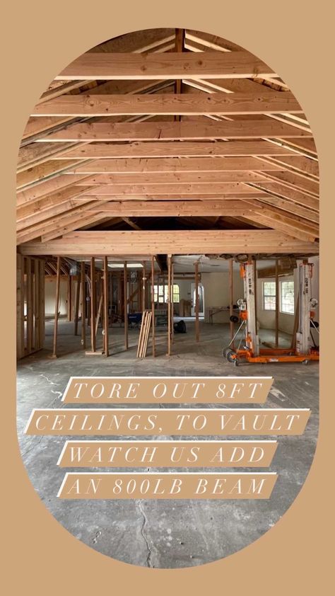 Vault A Ceiling Before And After, Before And After Vaulted Ceiling, Vaulted Ceiling Before And After, Vaulting A Ceiling Before And After, Vaulted Ceiling Ranch House, 8 Ft Ceilings Ideas, Diy Vaulted Ceiling, Half Vaulted Ceiling Living Room, Half Vaulted Ceiling