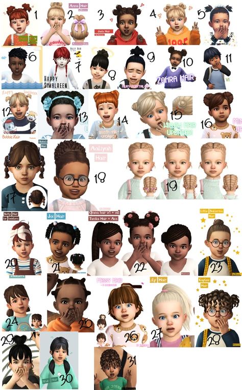 The Sims 4 Bebes, Toddler Cc Sims 4, Sims 4 Toddler Clothes, The Sims 4 Cabelos, Sims Baby, Pelo Sims, Sims 4 Children, The Sims 4 Packs, Sims 4 Game Mods