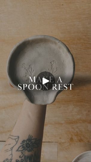 Clay Spoon Rest Diy, Air Dry Clay Spoon Rest, Spoon Rest Diy, Rustic Cooking, Spoon Rest Pottery, Pottery Spoon Rest, Wine Night, Cooking Spoon, Pottery Studio