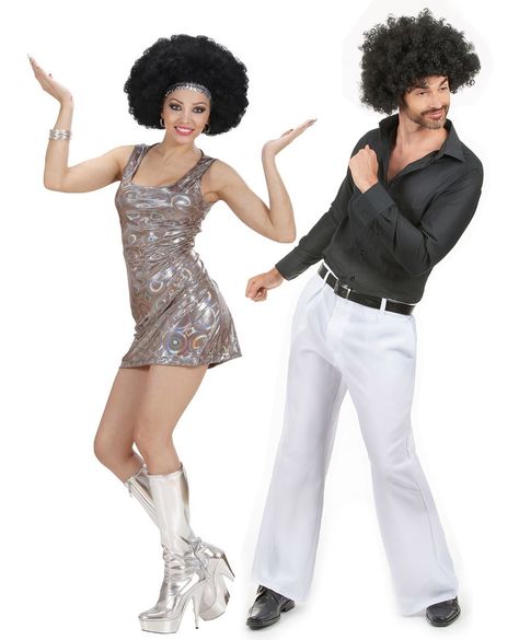 Disco Halloween Costumes Couples, Disco Couple Costume, Disco Halloween Costumes, Soul Train Fashion, 80s Disco Outfit, Moda Disco, 1970s Outfits, 70s Disco Outfit, 70s Outfit