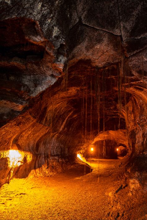 #hawaii #island #lava #tube #thurston #nahuku #outdoors #nature #explore #reopening #hawaii-volcanoes-national-park #discover Red Cave Aesthetic, Volcano City, Volcano Village, Hawaii Magazine, Lava Tubes, Volcano National Park, My Fantasy World, Story Arc, Hawaii Island