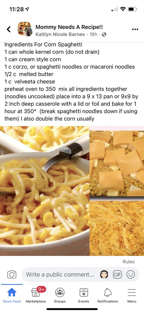 Pasta With Velveeta Cheese, Spaghetti Corn Casserole Velveeta, Velveeta Recipes Dinners, Corn Macaroni Casserole Velveeta, Corn Noodle Casserole, Dinner Ideas With Velveeta Cheese, Spaghetti Corn Casserole, Dinners With Velveeta Cheese, Spaghetti Corn