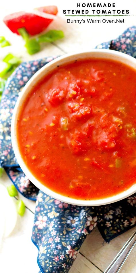 Stewed Canned Tomatoes Recipe, Making Stewed Tomatoes, How Do You Make Stewed Tomatoes, Homemade Stewed Tomatoes For Canning, How To Make Stewed Tomatoes Recipes, Crockpot Stewed Tomatoes, Amish Stewed Tomatoes, Baked Stewed Tomatoes Recipe, Recipe For Stewed Tomatoes